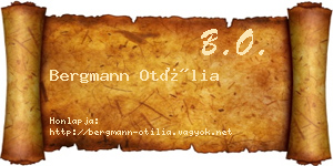 Bergmann Otília névjegykártya